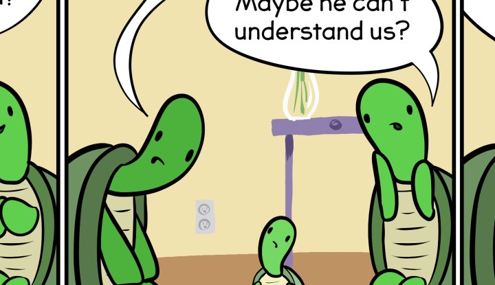 A section of the Never Comic strip