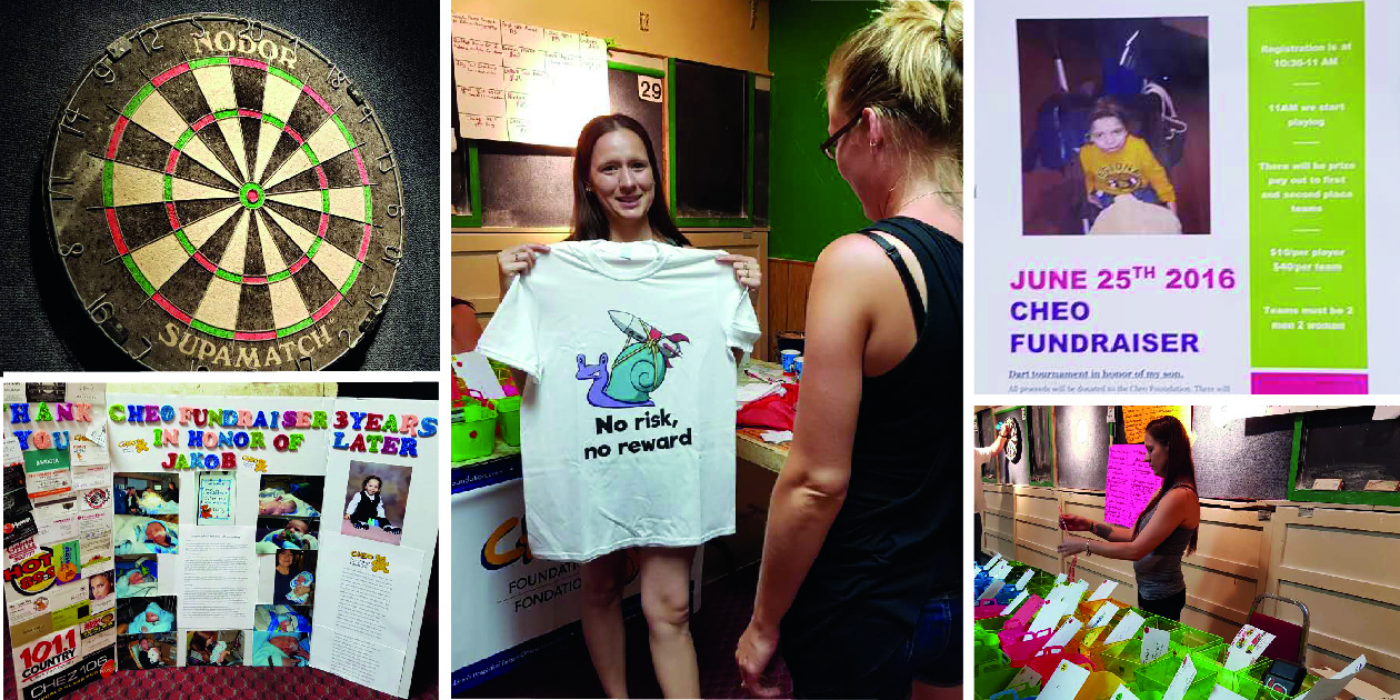 A collage of the CHEO fundraiser