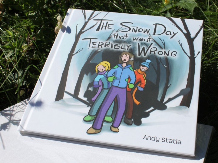 A photo of the book sitting in the grass